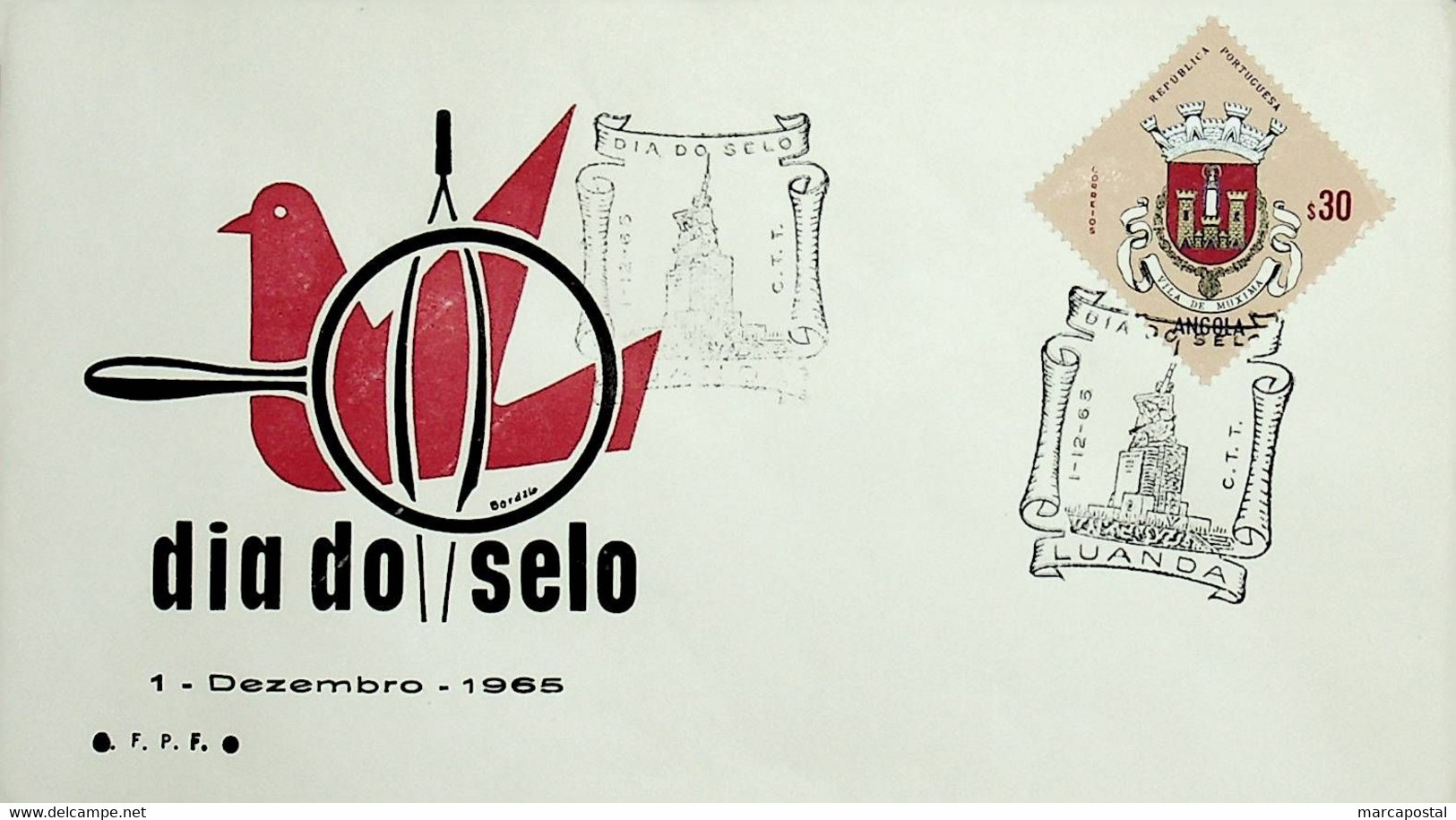 1965 Angola Dia Do Selo / Stamp Day - Journée Du Timbre