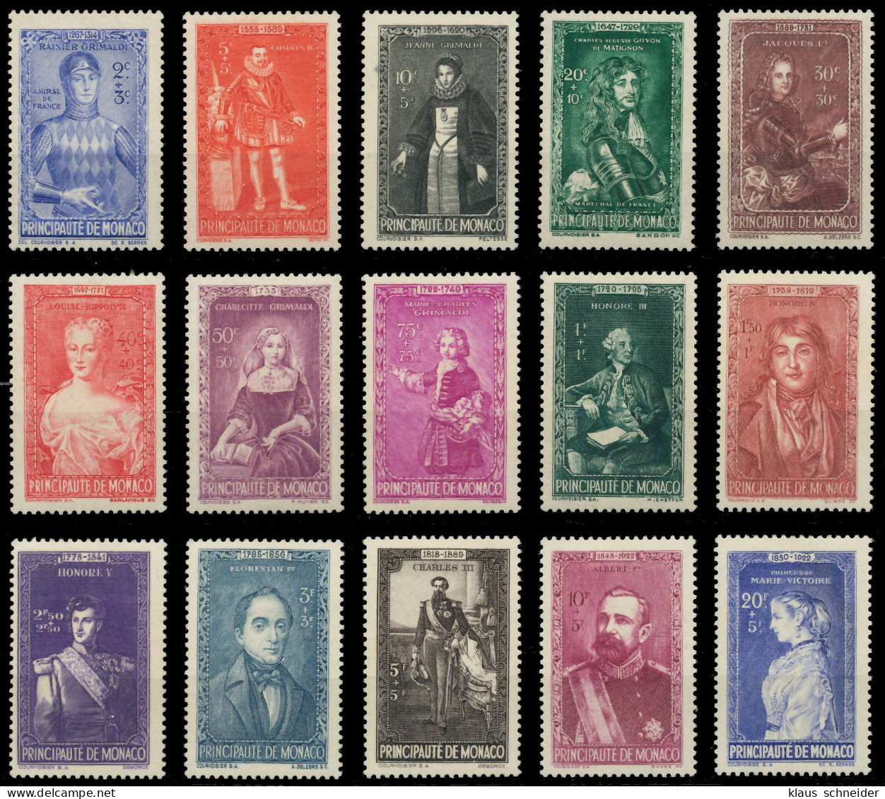 MONACO 1942 Nr 273-287 Postfrisch X3AD492 - Unused Stamps