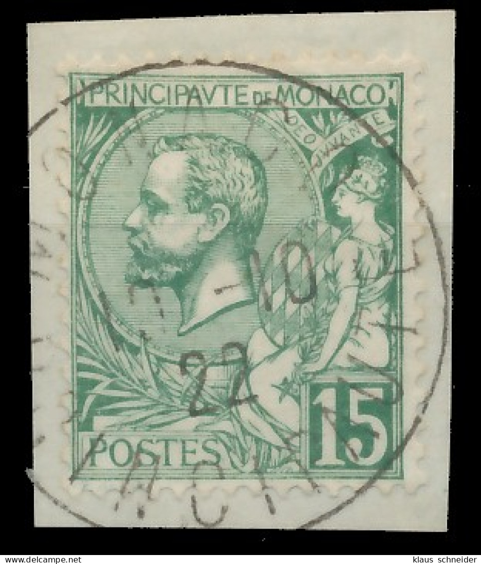 MONACO 1921 Nr 49 Zentrisch Gestempelt Briefstück X3AD6D6 - Sonstige & Ohne Zuordnung