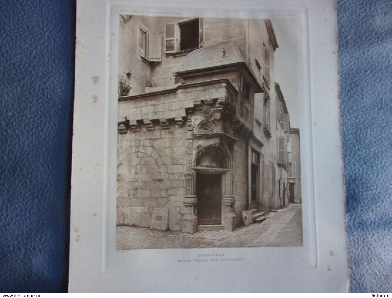 Planche 1910 PERIGUEUX MAISON TENANT RUE AIGUILLERIE HOTELS ET MAISONS XV ET XVIème Siècle - Kunst