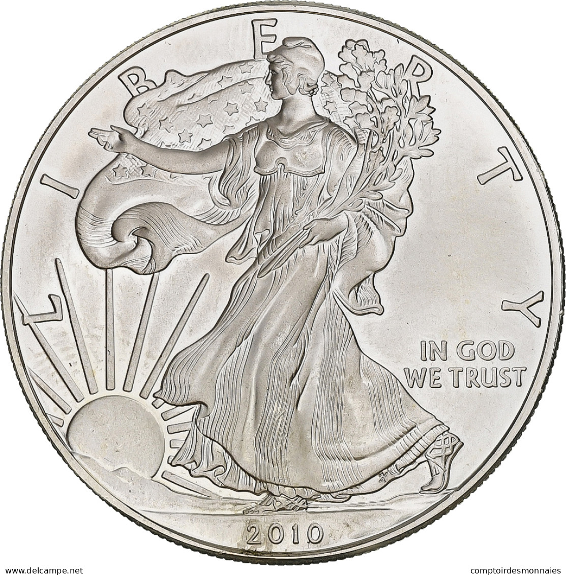 États-Unis, 1 Dollar, 1 Oz, Silver Eagle, 2010, Philadelphie, Argent, SPL - Argent