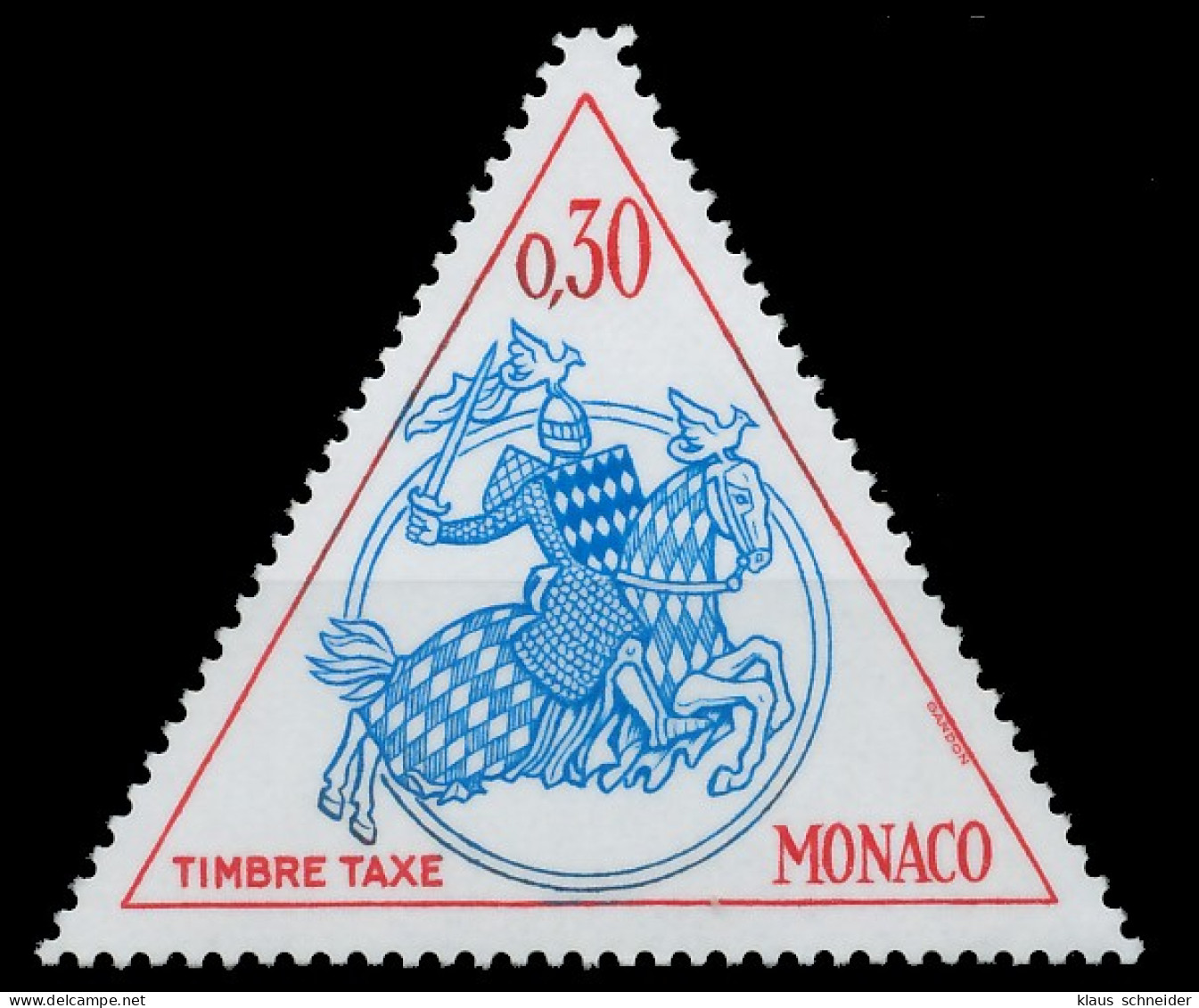 MONACO PORTOMARKEN Nr 71 Postfrisch X3BA51A - Portomarken