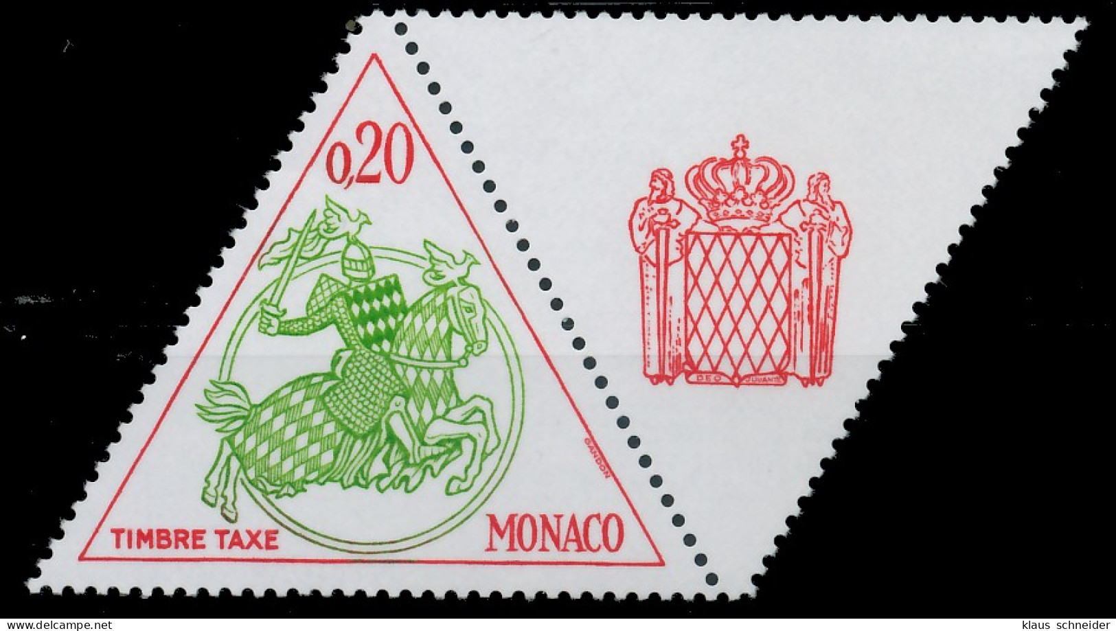 MONACO PORTOMARKEN Nr 70ZfRe Postfrisch WAAGR PAAR X3BA5A6 - Portomarken