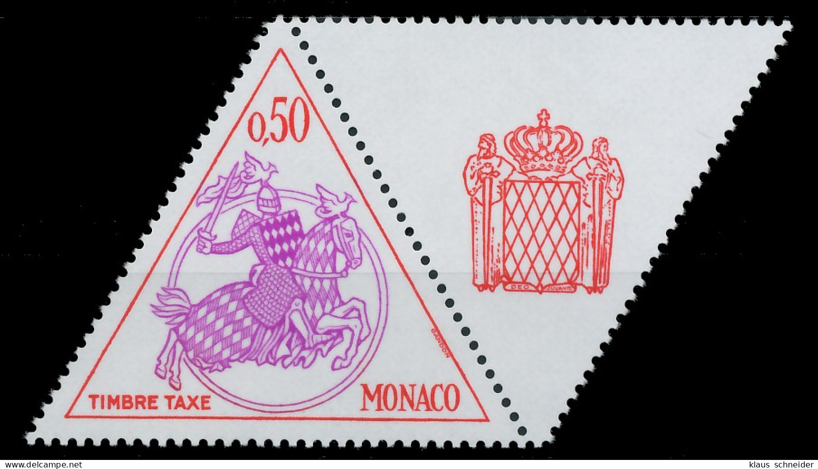 MONACO PORTOMARKEN Nr 73ZfRe Postfrisch WAAGR PAAR X3BA5B2 - Portomarken