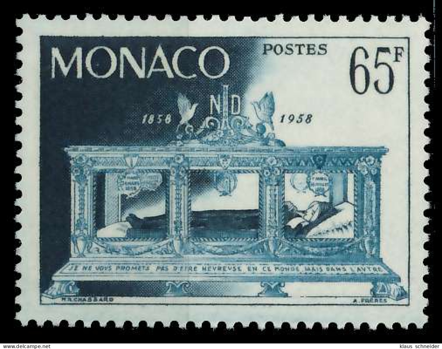 MONACO 1958 Nr 600 Postfrisch SF113E2 - Unused Stamps