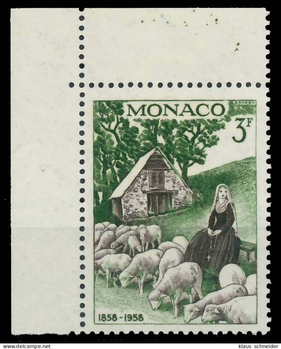 MONACO 1958 Nr 592 Postfrisch ECKE-OLI X3BA6F6 - Unused Stamps
