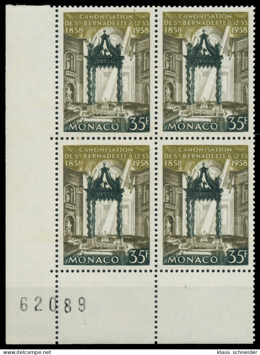 MONACO 1958 Nr 598 Postfrisch VIERERBLOCK ECKE-ULI X3BA73E - Neufs