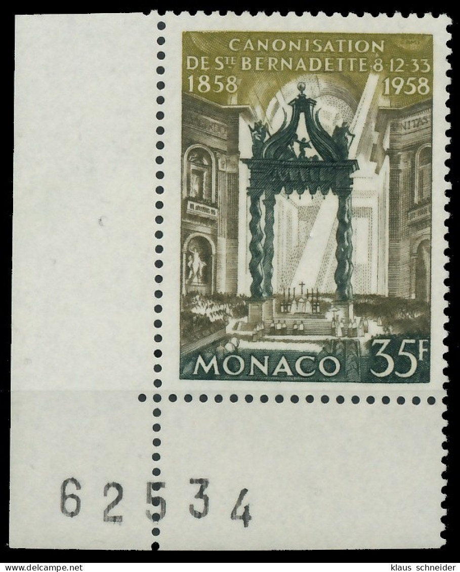 MONACO 1958 Nr 598 Postfrisch ECKE-ULI X3BA75E - Unused Stamps