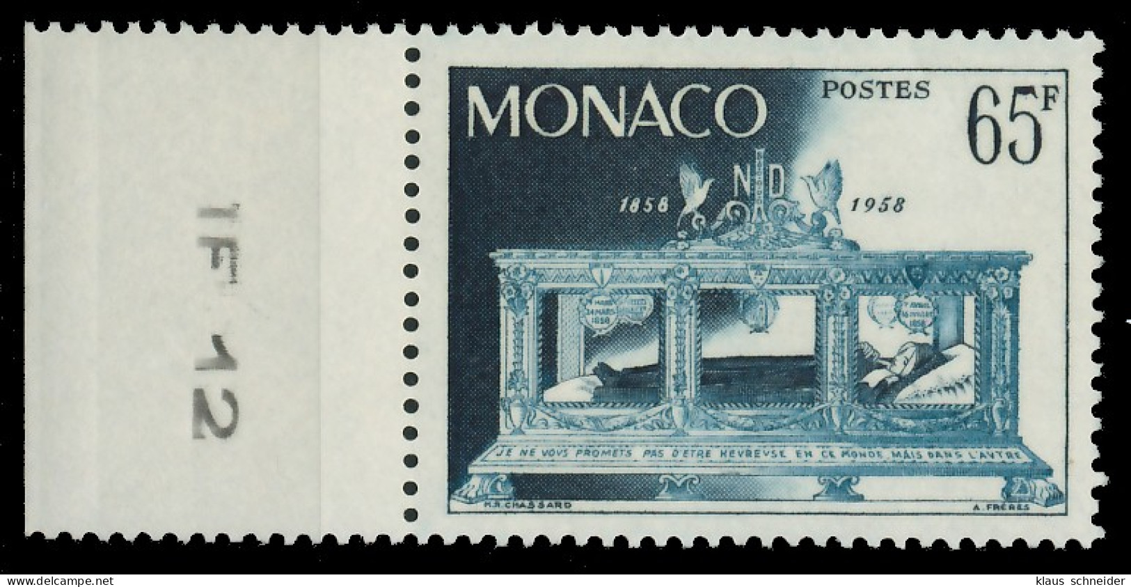 MONACO 1958 Nr 600 Postfrisch SRA X3BA77E - Neufs