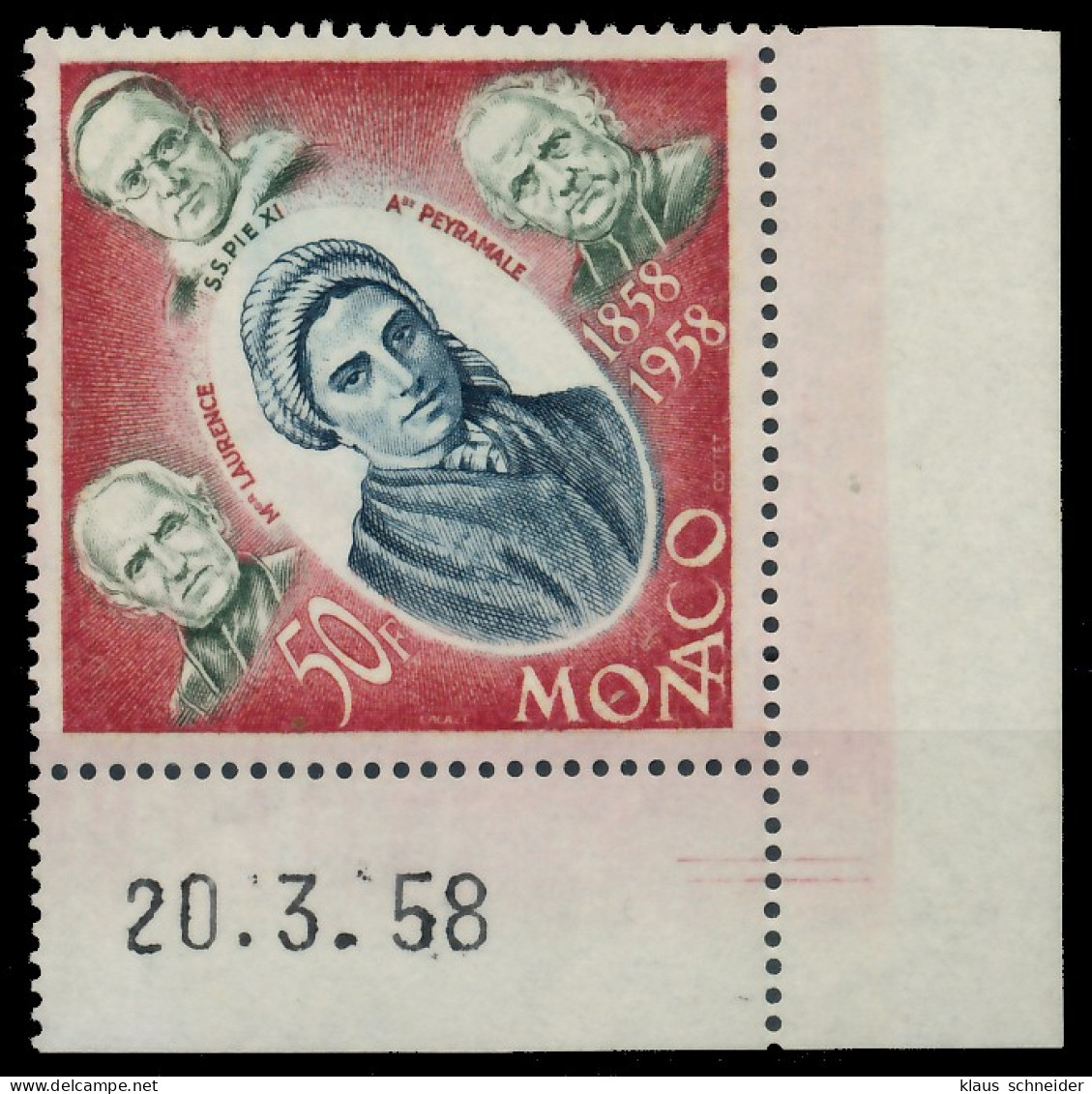 MONACO 1958 Nr 599 Postfrisch ECKE-URE X3BA7C6 - Ongebruikt