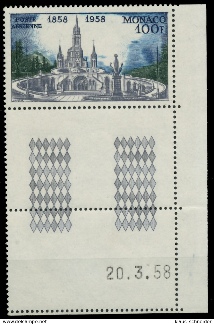 MONACO 1958 Nr 601Lf2u Postfrisch SENKR PAAR ECKE-URE X3BA806 - Unused Stamps