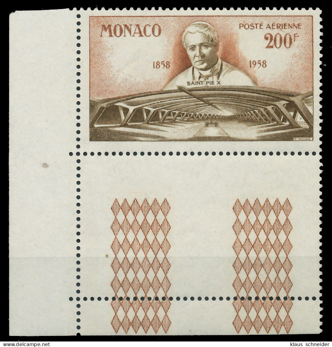 MONACO 1958 Nr 602Lfu Postfrisch SENKR PAAR ECKE-ULI X3BA822 - Nuevos
