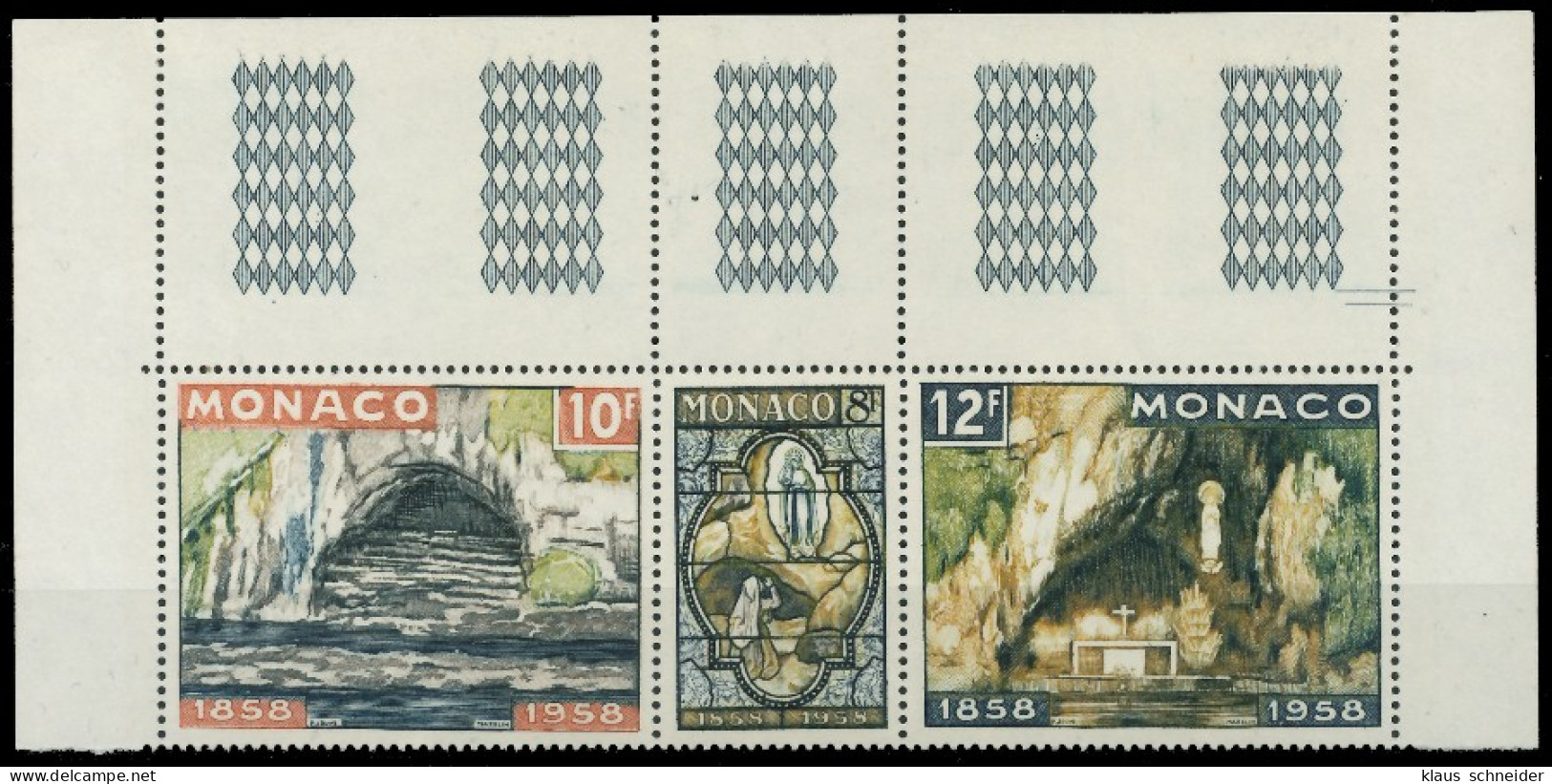 MONACO 1958 Nr 594 Und 595 596 Postfrisch 3ER STR ORA SF11576 - Unused Stamps