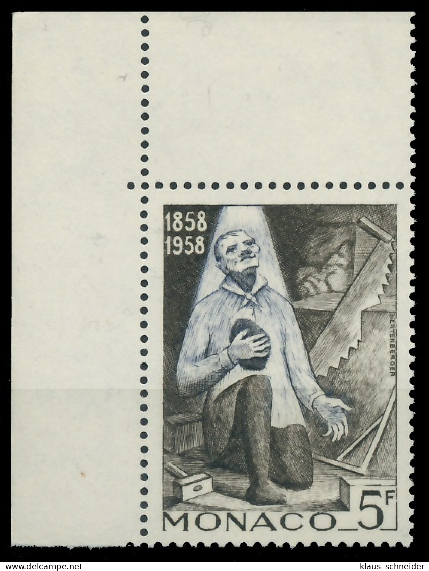 MONACO 1958 Nr 593 Postfrisch ECKE-OLI X3BD84A - Unused Stamps