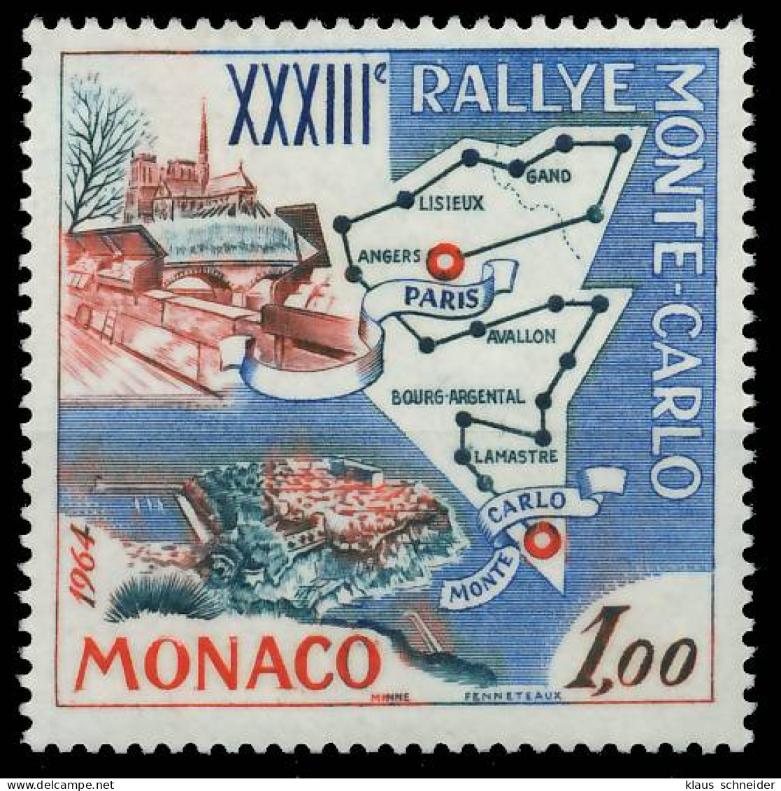 MONACO 1963 Nr 740 Postfrisch SF53A46 - Unused Stamps