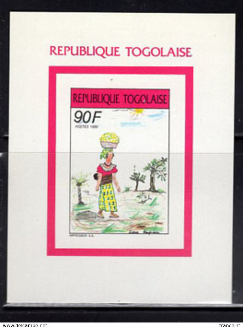 TOGO(1990) Children's Art. Imperforate Mini-sheet. Scott No 1580. - Togo (1960-...)