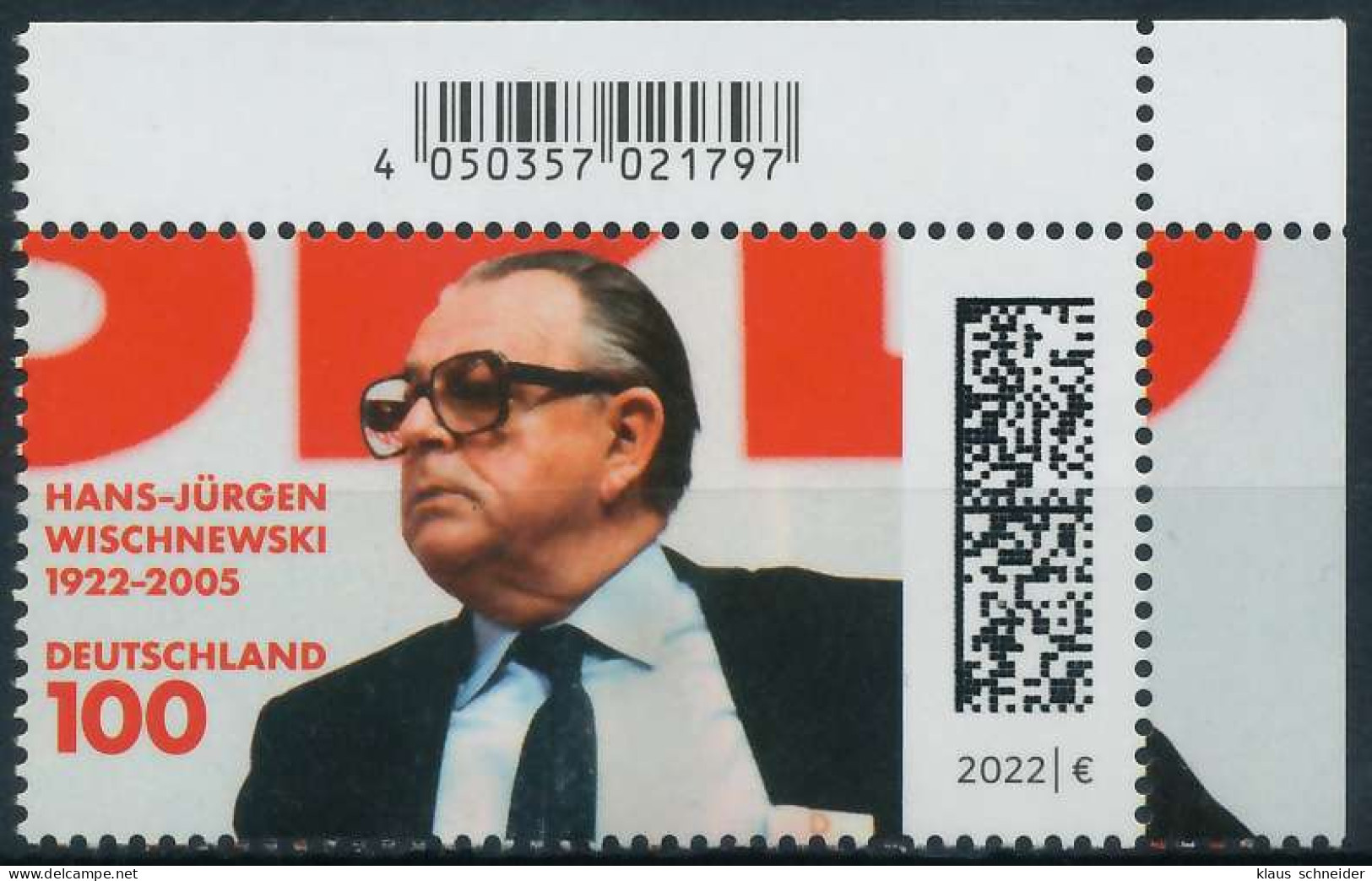 BRD BUND 2022 Nr 3700 Postfrisch ECKE-ORE X51F22A - Unused Stamps