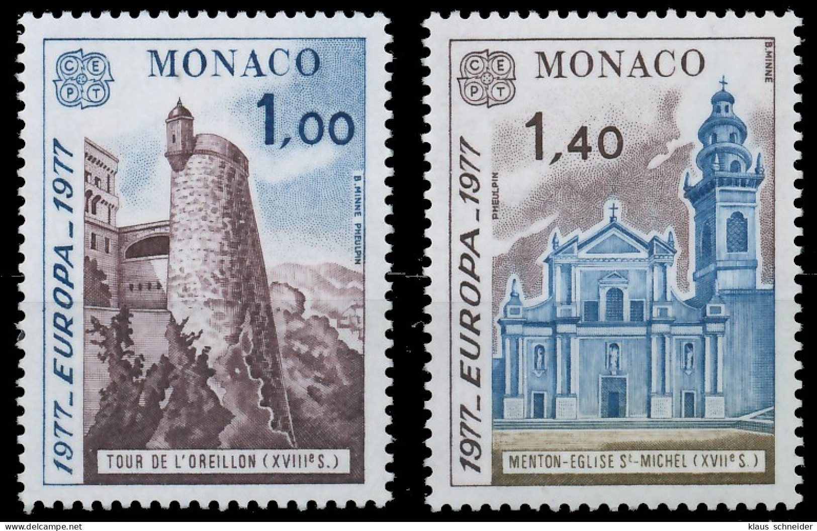 MONACO 1977 Nr 1273-1274 Postfrisch S1775DE - Unused Stamps