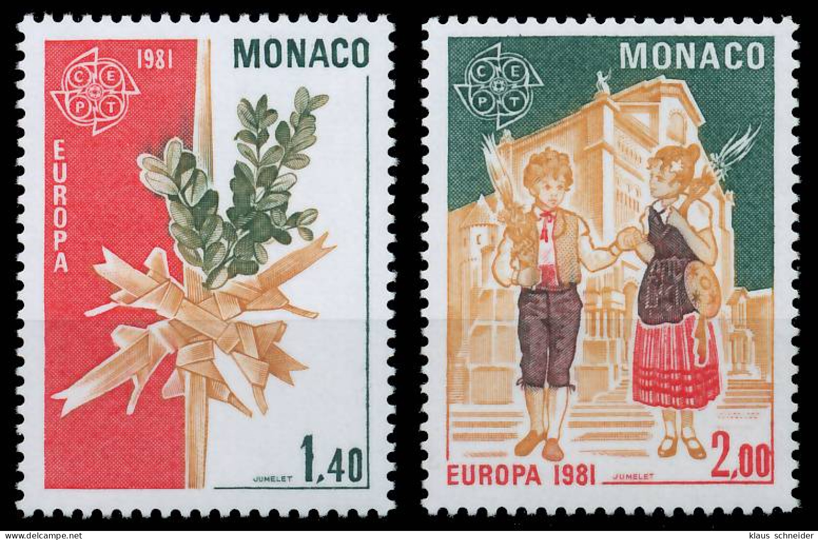 MONACO 1981 Nr 1473-1474 Postfrisch S1D79DE - Unused Stamps