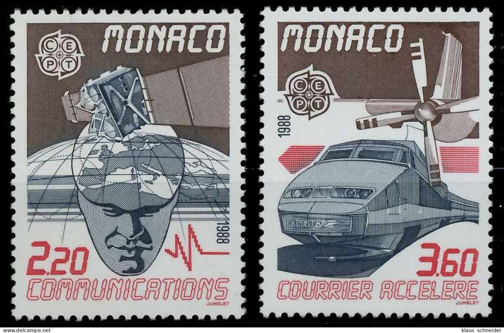 MONACO 1988 Nr 1859-1860 Postfrisch S1F946E - Unused Stamps