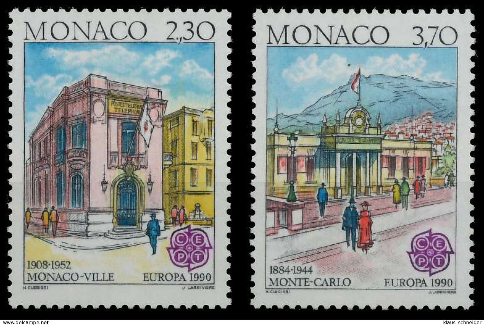 MONACO 1990 Nr 1961A-1962A Postfrisch X5D2D2E - Unused Stamps