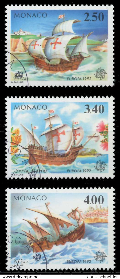 MONACO 1992 Nr 2070-2072 Gestempelt X5D9242 - Used Stamps