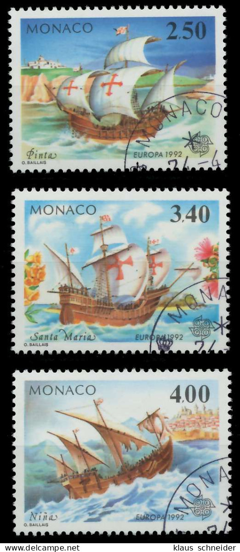 MONACO 1992 Nr 2070-2072 Gestempelt X5D924A - Gebraucht