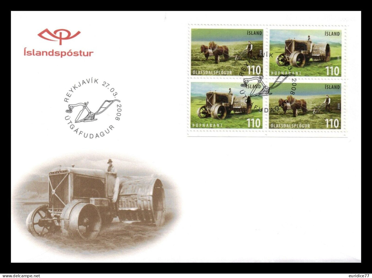 Iceland Islande 2008 -  Envelope Premier Jour - FDC