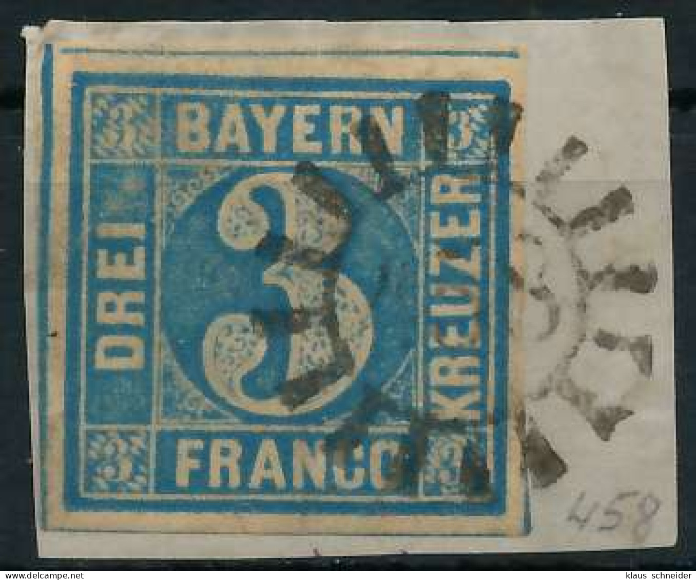 BAYERN MÜHLRADSTEMPEL AUF Nr 2II GMR 458 ZENTR- X6E7F82 - Used