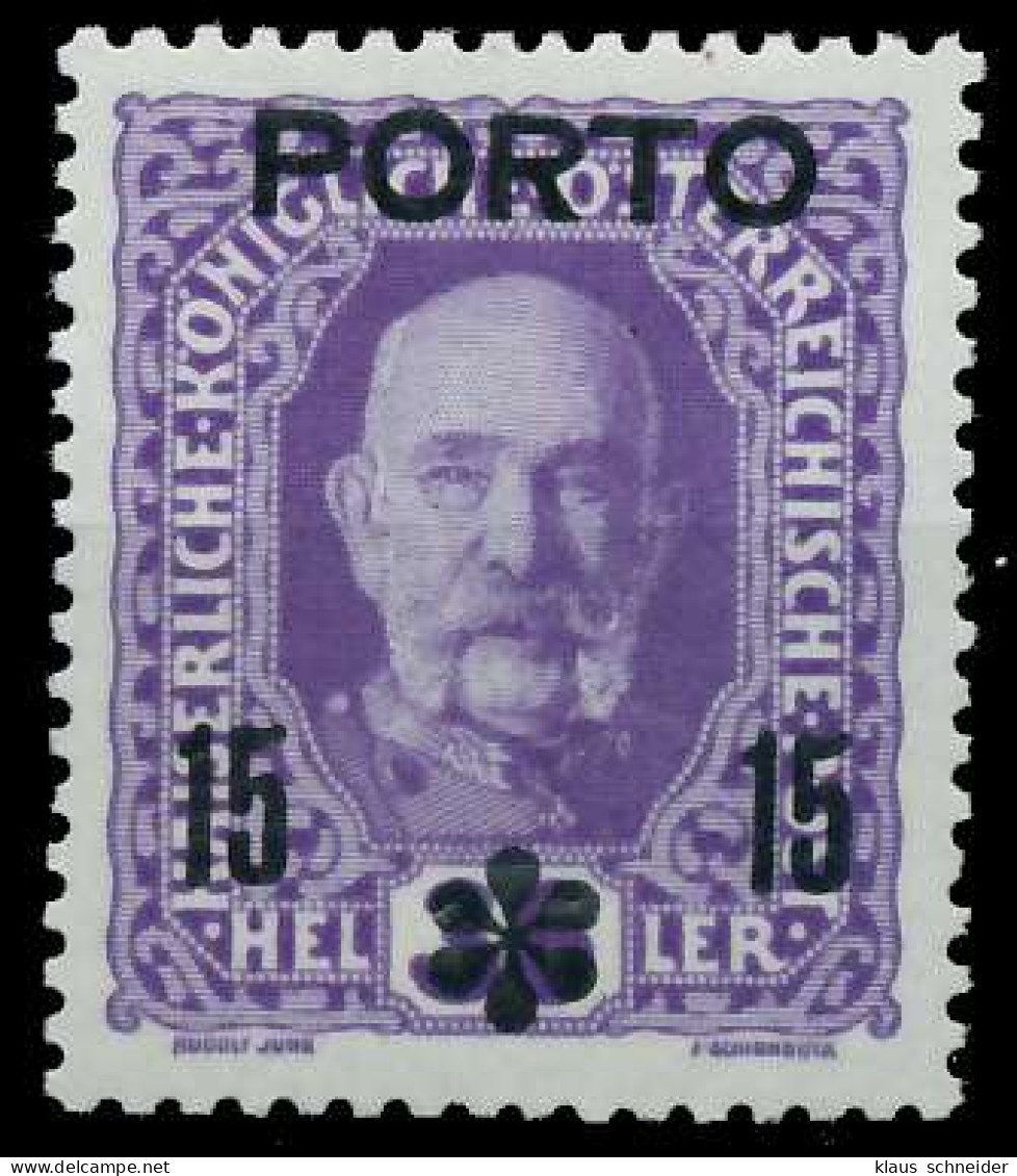 ÖSTERREICH PORTOMARKEN 1916 17 Nr 61 Postfrisch X74297A - Taxe