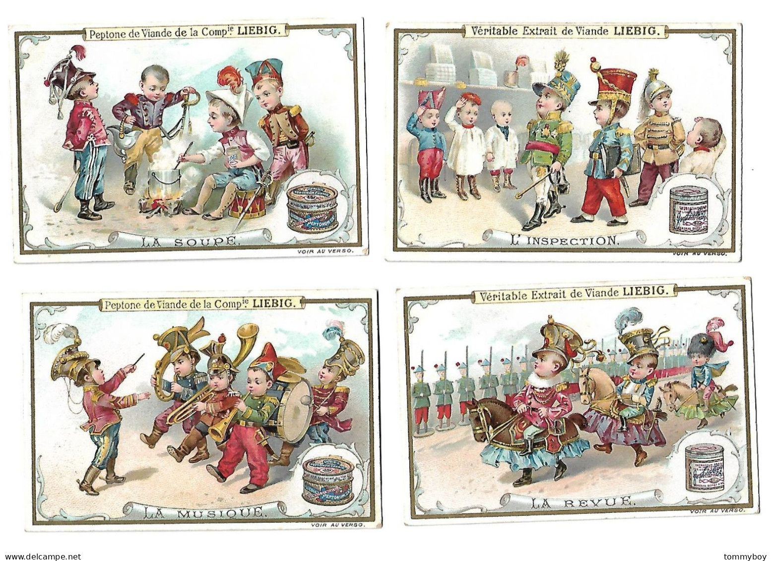 S 611, Liebig 6 Cards, Enfants Militaires (ref B14) - Liebig