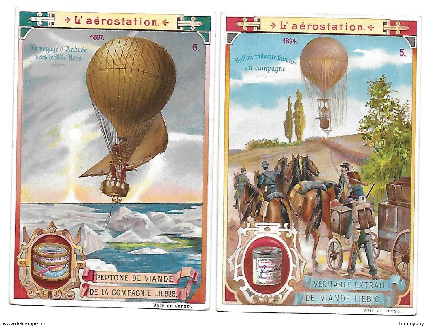 S 610, Liebig 6 Cards, L'aérostation (ref B14) - Liebig
