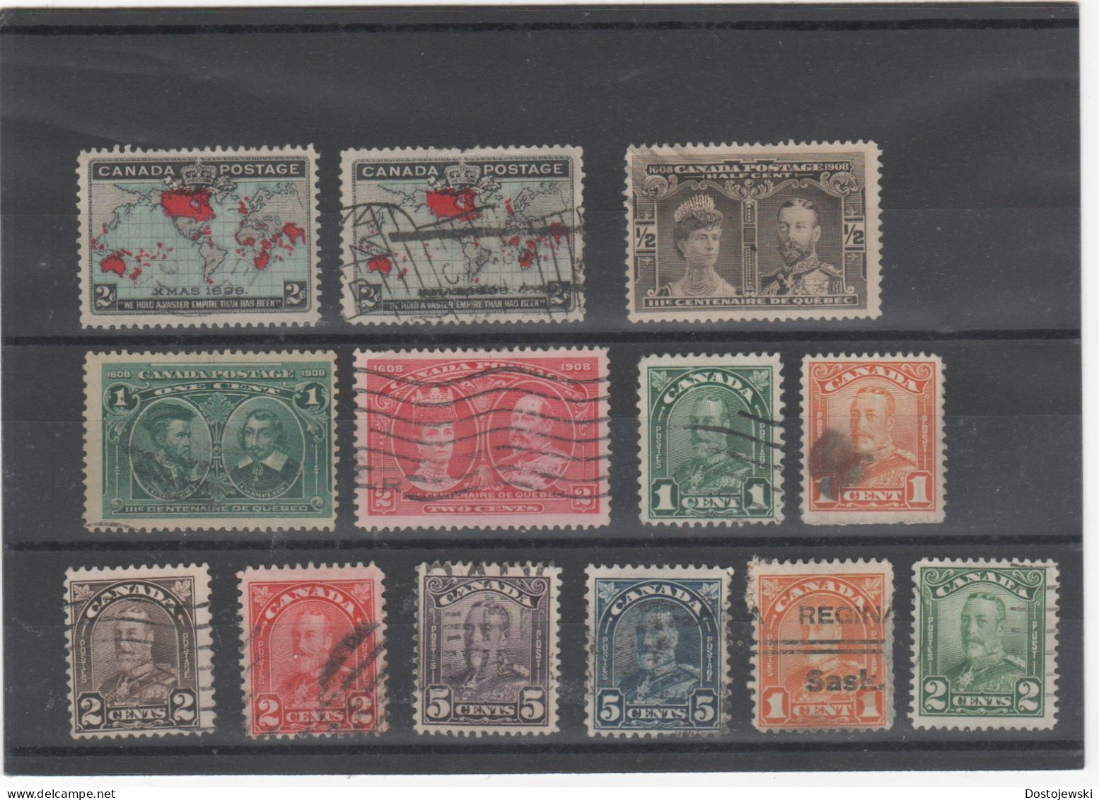 Canada - Kanada, Lot Of Used Stamps Ex 1898-c. 1930, 13 Stamps - Gebruikt