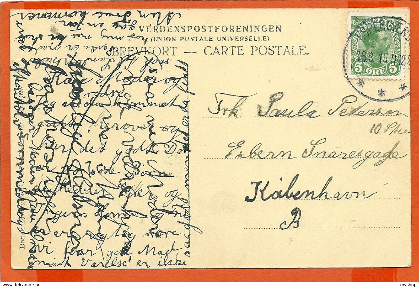 DK146_ *   KØBENHAVN VESTERBRO PASSAGE * DOUBLE DECKER TRAM NR. 20 + OTHER * RARE PC. SENT 1915 - Denmark