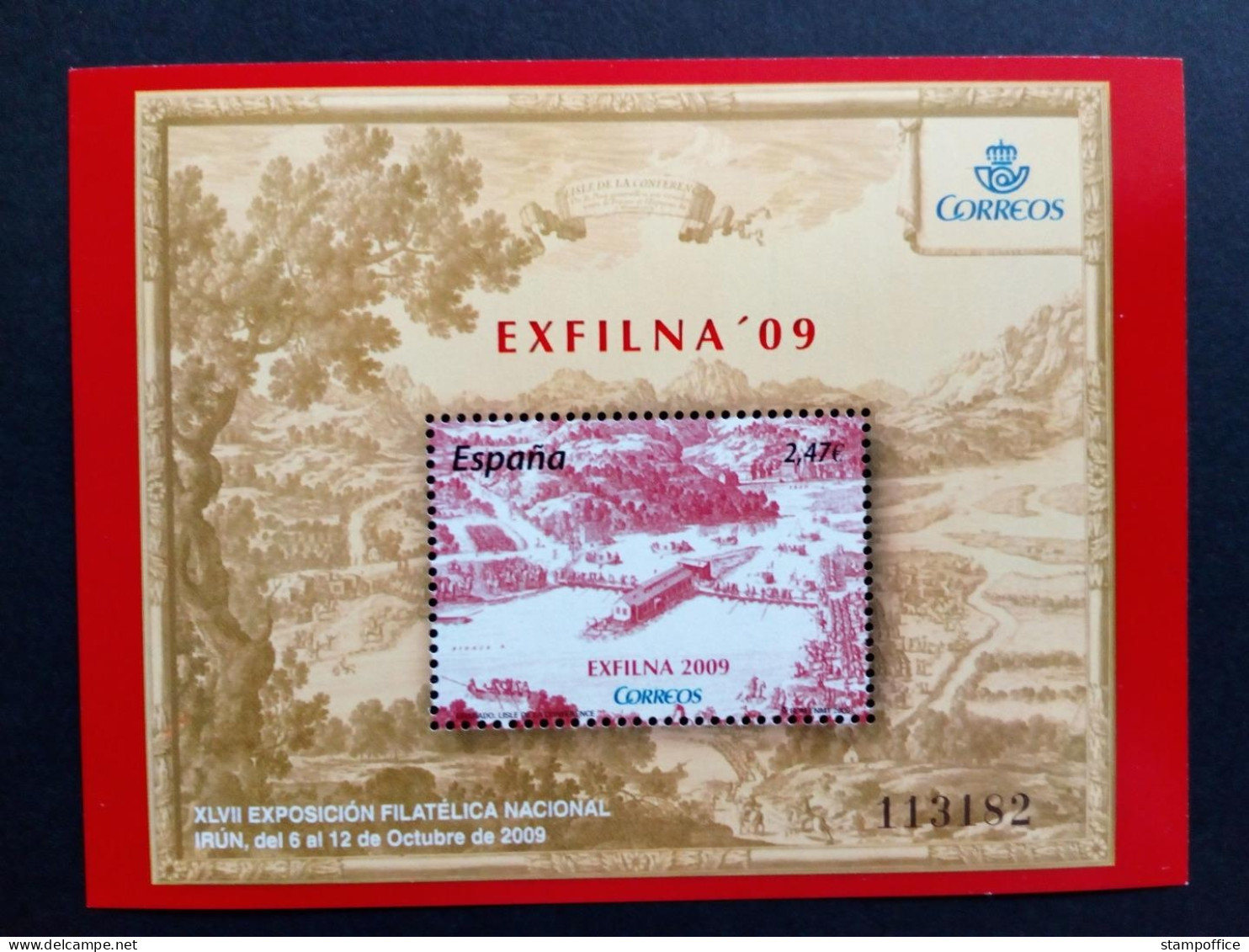 SPANIEN BLOCK 187 POSTFRISCH(MINT) BRIEFMARKENAUSSTELLUNG EXFILNA 2009 IRUN - Blocs & Feuillets