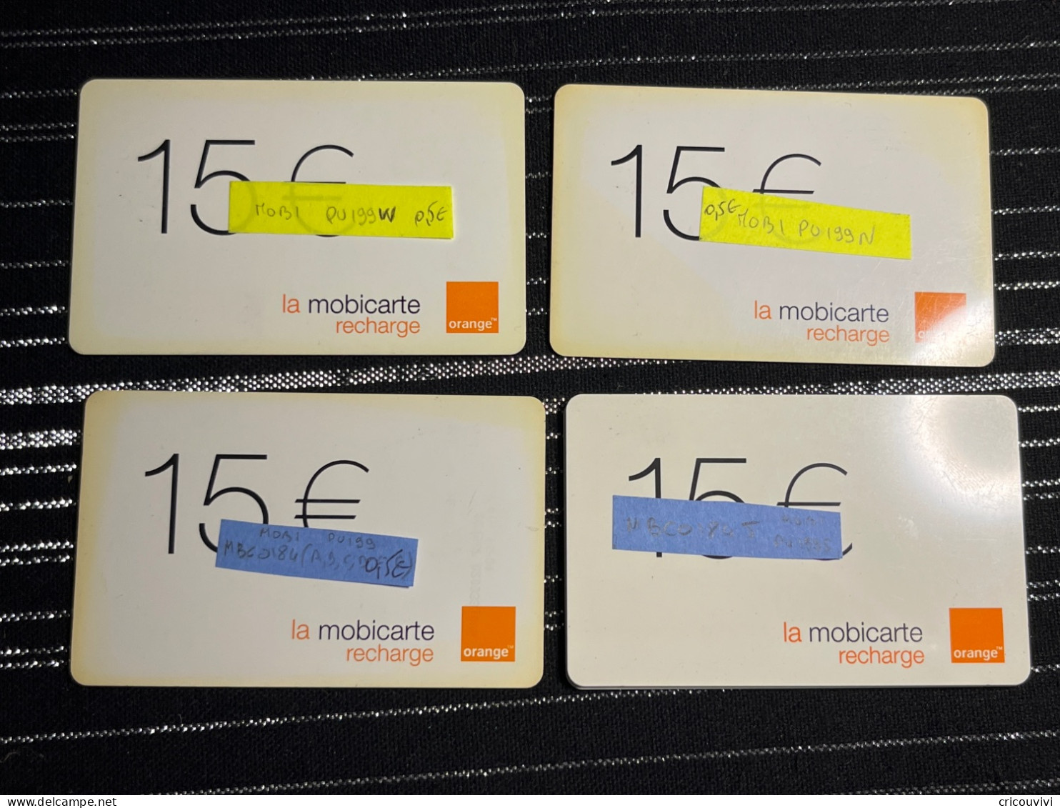 Mobicarte Pu199S-199N-199W-199 - Cellphone Cards (refills)