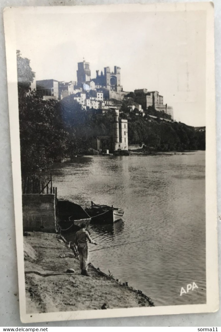 CPSM BEZIERS 34 Saint Nazaire Vue Des Bords De L'Orb - Beziers