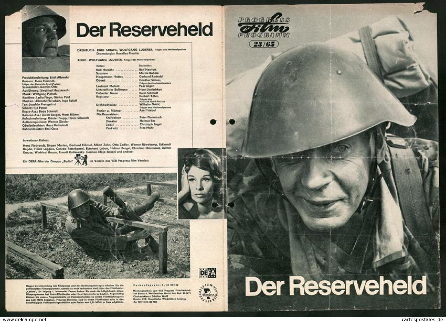 Filmprogramm PFP Nr. 23 /65, Der Reserveheld, Rolf Herricht, Marita Böhme, Regie: Wolfgang Luderer  - Zeitschriften