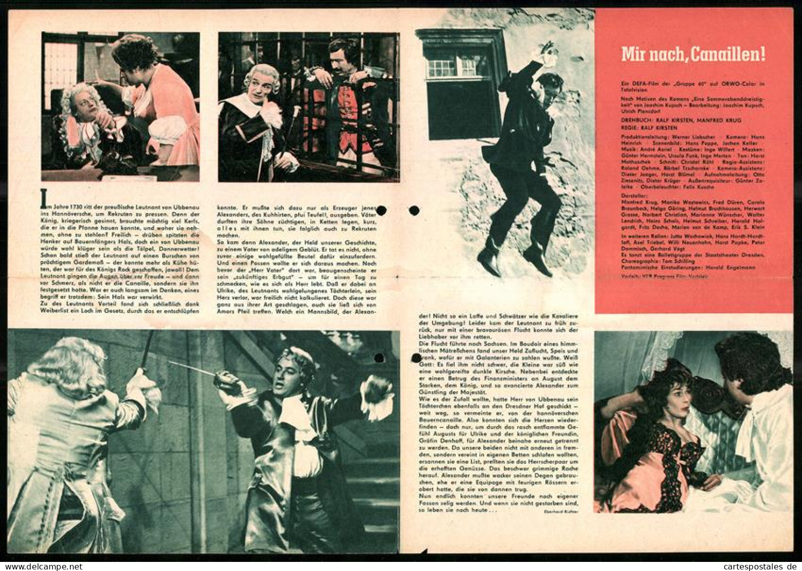 Filmprogramm PFP Nr. 56 /64, Mir Nach, Canaillen!, Manfred Krug, Fred Düren, Regie: Ralf Kirsten  - Magazines