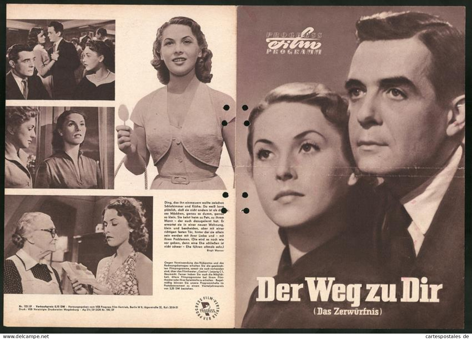 Filmprogramm PFP Nr. 123 /57, Der Weg Zu Dir, Stanislava Seimlova, Vaclav Voska, Regie: Mirsolav Hubacek  - Magazines