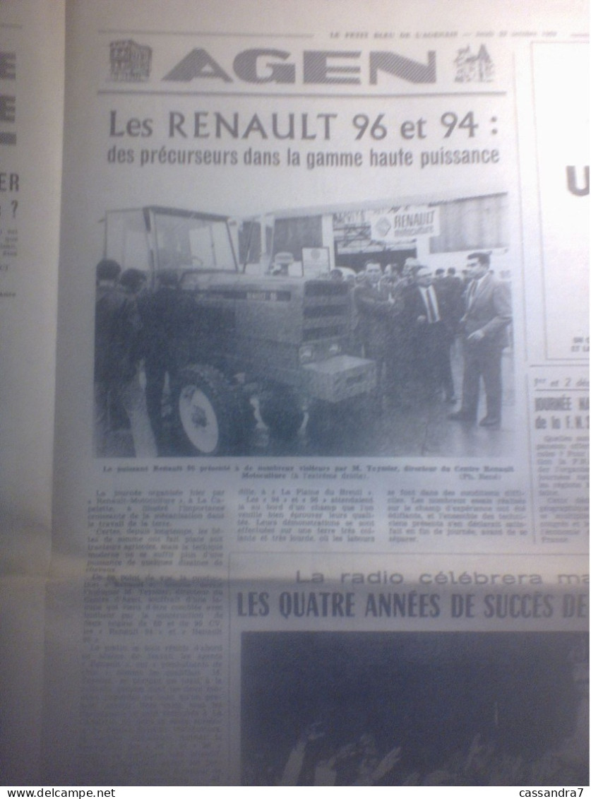Le Petit Bleu N°8836 Liban EDF Brandt FFHB Rugby SUA Les Renault 96 & 94 à Agen Jean Sas Picasso Nérac Barbaste Lavardac - 1950 - Nu