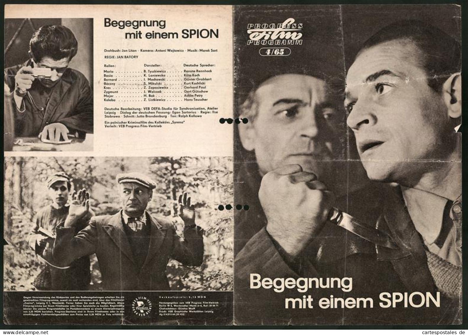 Filmprogramm PFP Nr. 4 /65, Begegnung Mit Einem Spion, B. Tyszkiewicz, K. Laniewska, Regie: Jan Batory  - Magazines