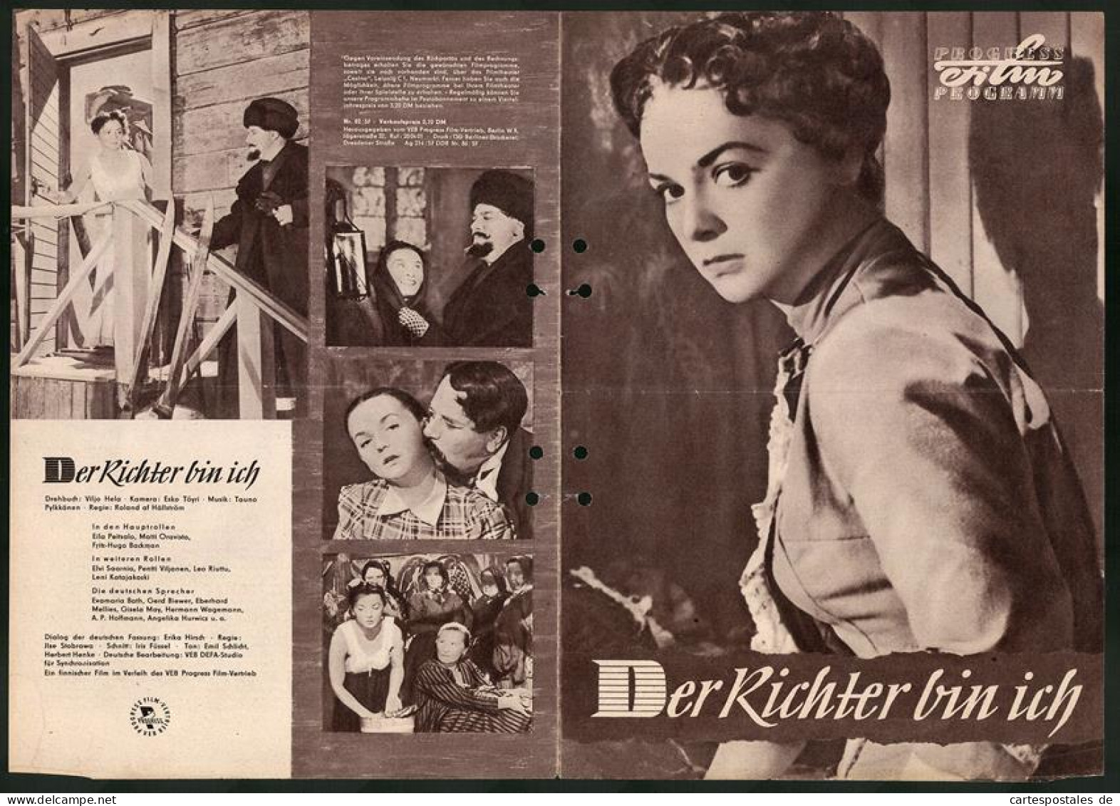 Filmprogramm PFP Nr. 82 /57, Der Richter Bin Ich, Eila Peitsalo, Matti Oravisto, Regie: Roland Af Hällström  - Revistas