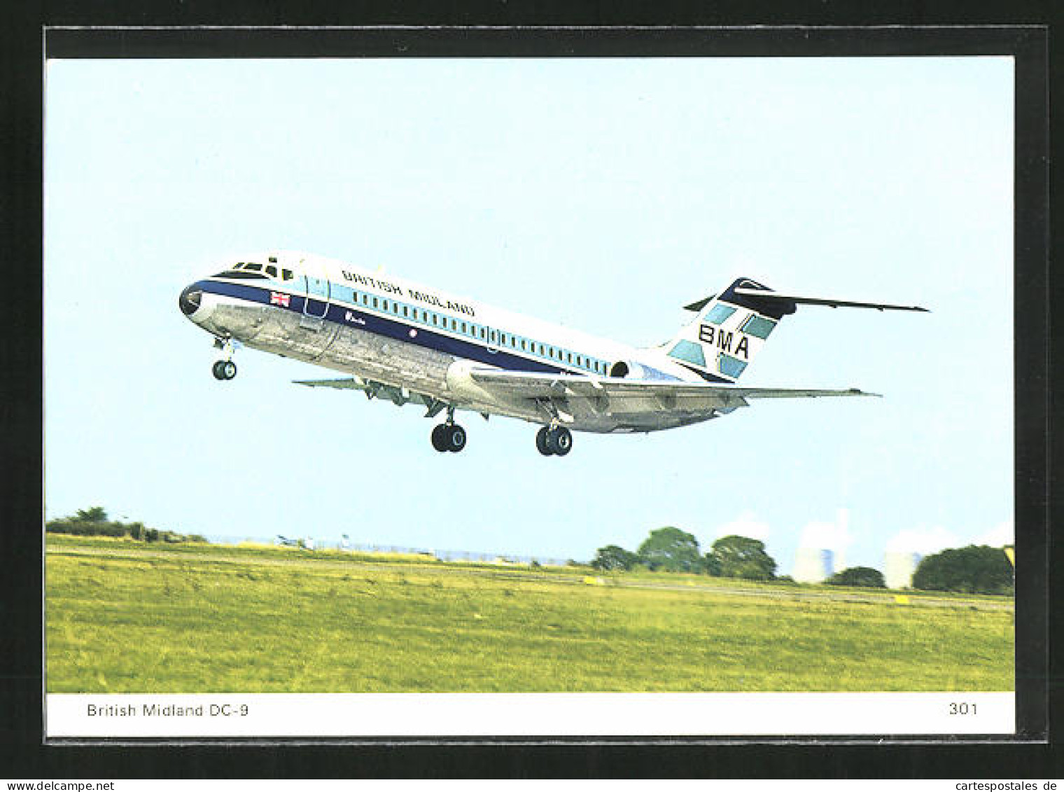 AK British Midland DC-9 Beim Abflug  - 1946-....: Ere Moderne