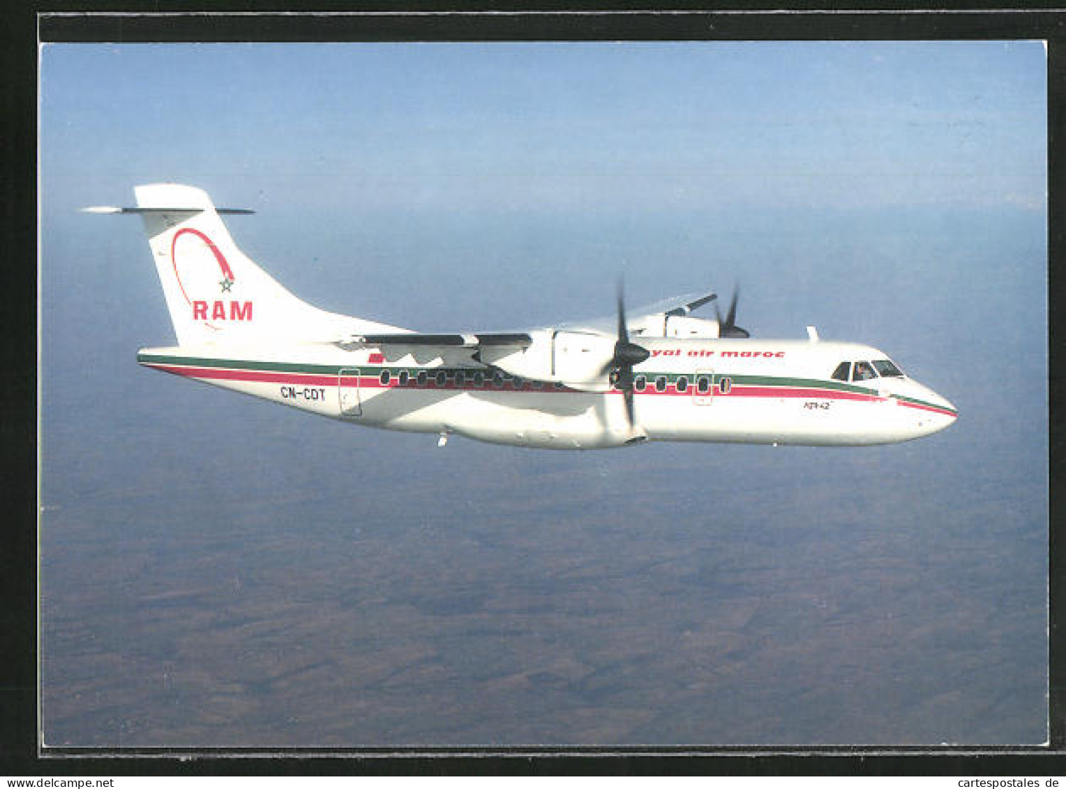 AK Royal Air Maroc, Aérospatial / Aeritalia ATR42-300 CN-CDT In Der Luft  - 1946-....: Moderne