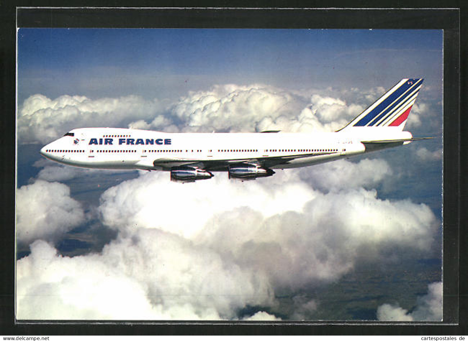 AK Air France, Flugzeug Boeing 747 über Den Wolken  - 1946-....: Ere Moderne