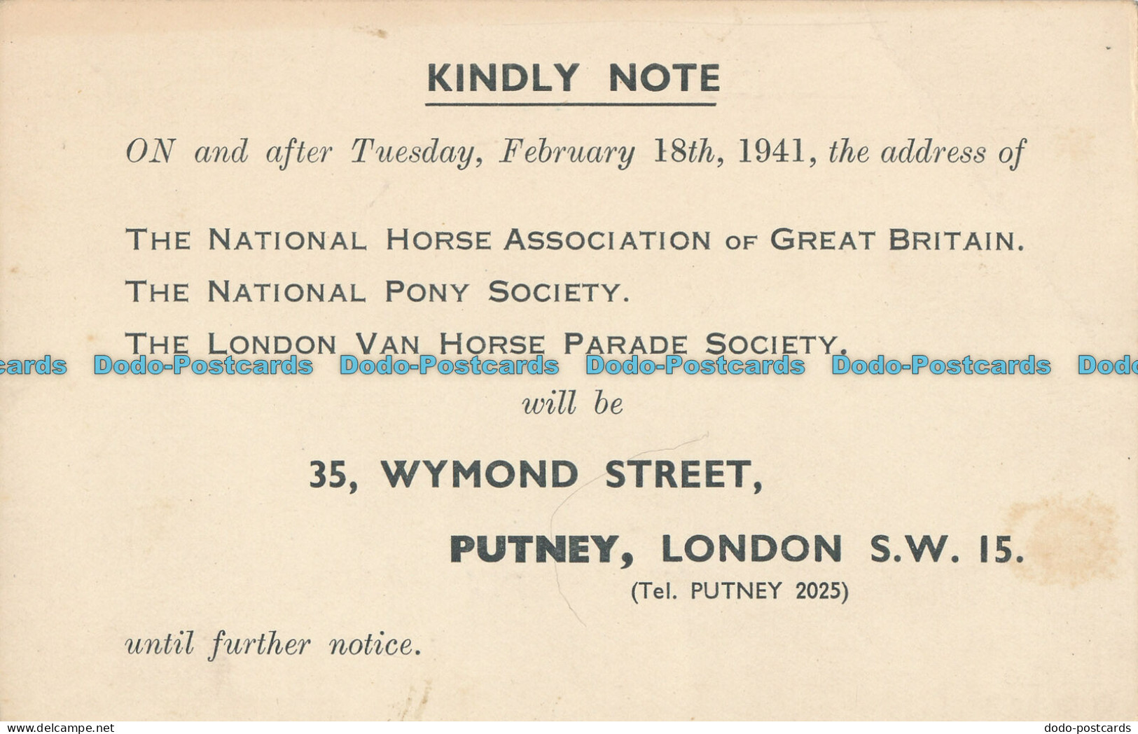 R006002 Kindly Note. Putney. London - Other & Unclassified