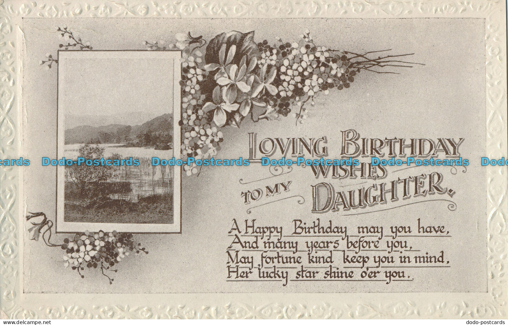 R006851 Greeting Postcard. Loving Birthday Wishes To My Daughter. Glenco. 1918 - Monde