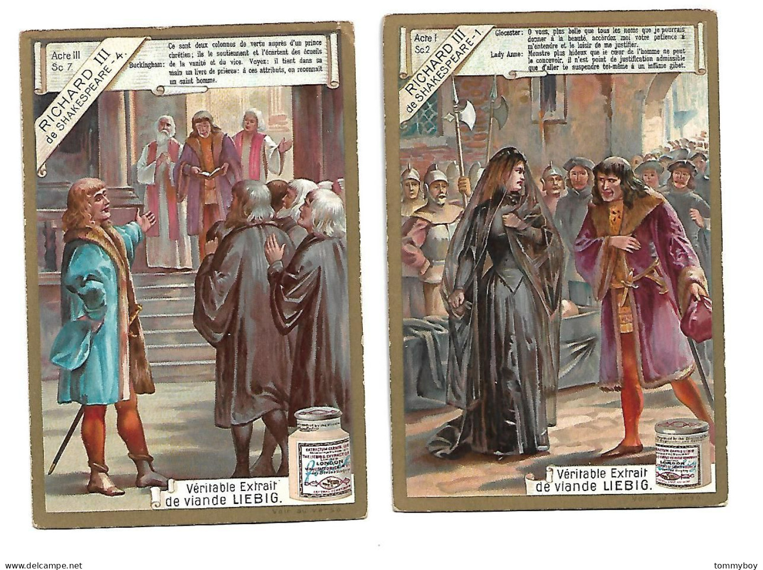 S 603, Liebig 6 Cards, Richard III (some Small Damage On Borders) (ref B13) - Liebig
