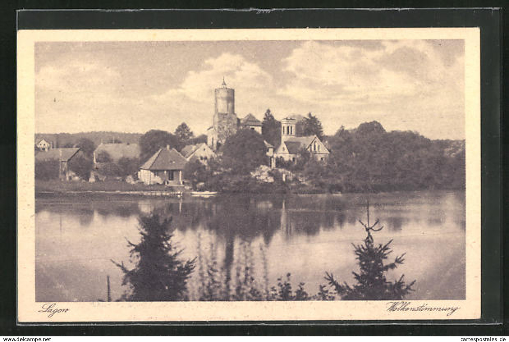 AK Lagow /N.-M., Wolkenstimmung, Ortspartie  - Sonstige & Ohne Zuordnung